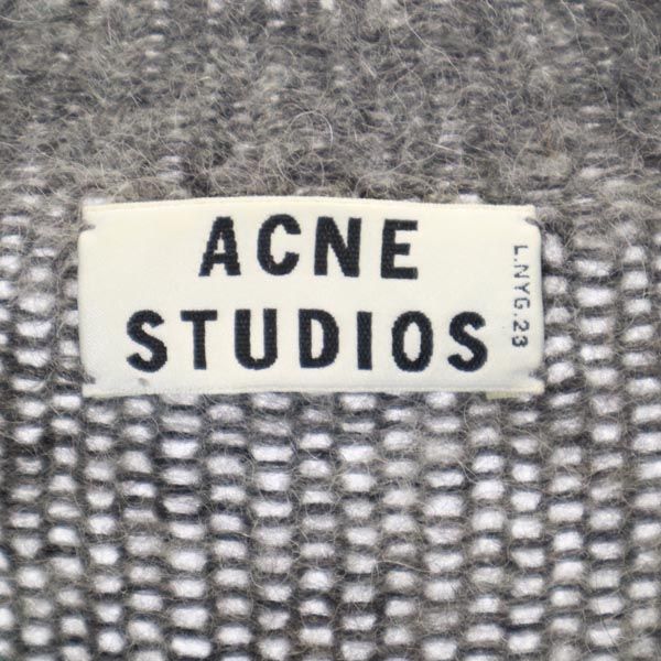 ACNE STUDIOS wool blend Long sleeve V neck knit XS Gray sweater Men's Used