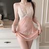 Silk Satin Sleepwear With Short Skirt And Elastic Fit For Home And Hotel Use