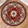 Vintage Europäisches Floral Scroll Mandala Geometrisches Muster Runder Teppich Weicher Teppich für Wohnzimmer Schlafzimmer