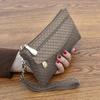 Women's Simple Clutch Bag Embossed Plaid Small Bag Grocery Shopping Coin Purse