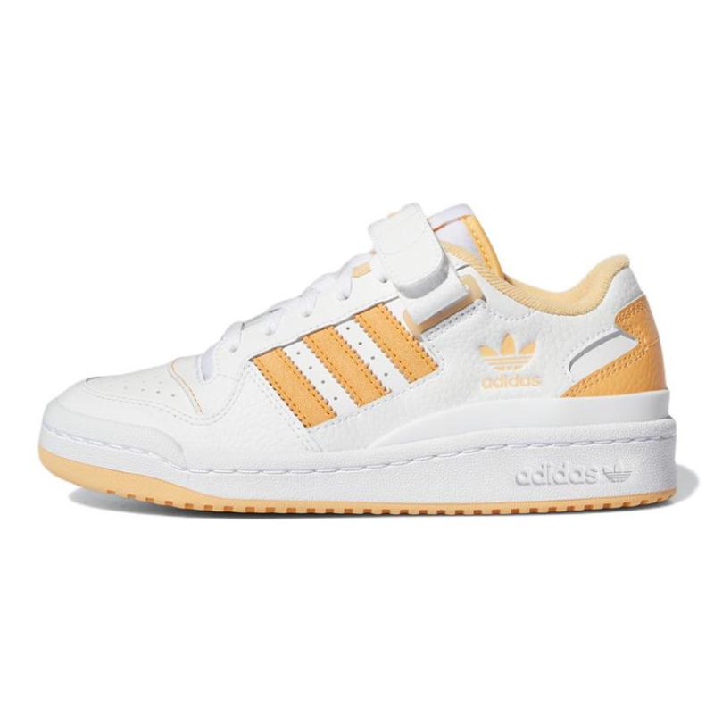 

Adidas Originals FORUM Low J Low Top Kids Skateboarding Shoes White Yellow Teenagers Sneakers GY8368 36