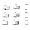6Pcs Guitar String Locking Nut Split Type Bridge Lock Headless Electric Guitar Parts Accessories Silver