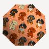 1pc Puppy Print Automatic Open/Close Umbrella, Umbrella with cartoon Design, Portable Compact Umbrella for Men & Women, Good Holiday Gift yy