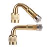 Qicarkey 2 Pcs Motorcycle 90° L Shape Air Valve Motorcycle Extension Tube Air Pump for Motorcycles Small Wheel Car