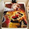 1PC One-Punch Man Print Flannel Blanket, High Quality All Seasons, Home Decor, Warmth and Comfort, Perfect for Christmas Gifts