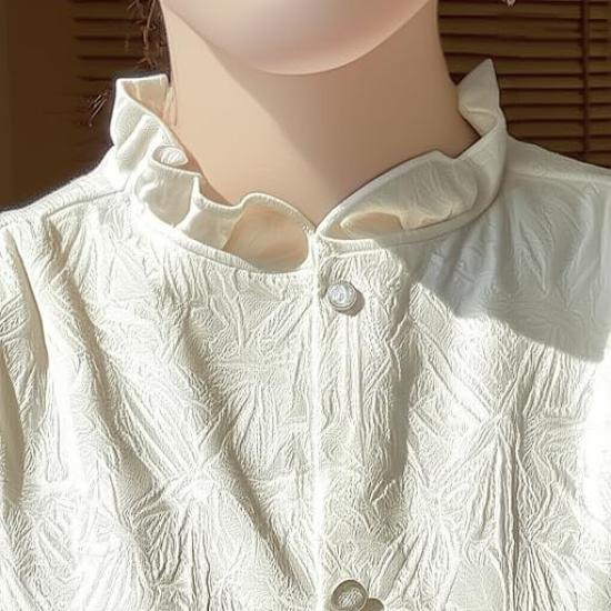 Frill Neck Sleeveless Cute [Haveri] Blouse, Pretty, Office, Casual, Adult, Women, Girls, Frill, Stand-up Collar, Top, Elegant, Commute, OL, Cool,