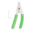 Fiber Optic Stripper 3 Hole Adjustable Caliber Wire Stripping Tool with Safety Lock and Auto Reset Spring Green
