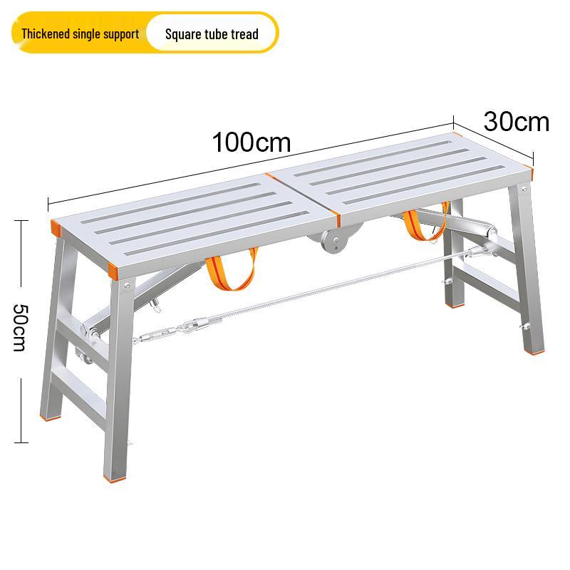 Heavy-Duty Folding Horse Stool with Thickened Step Ladder for Decoration and Construction Tasks