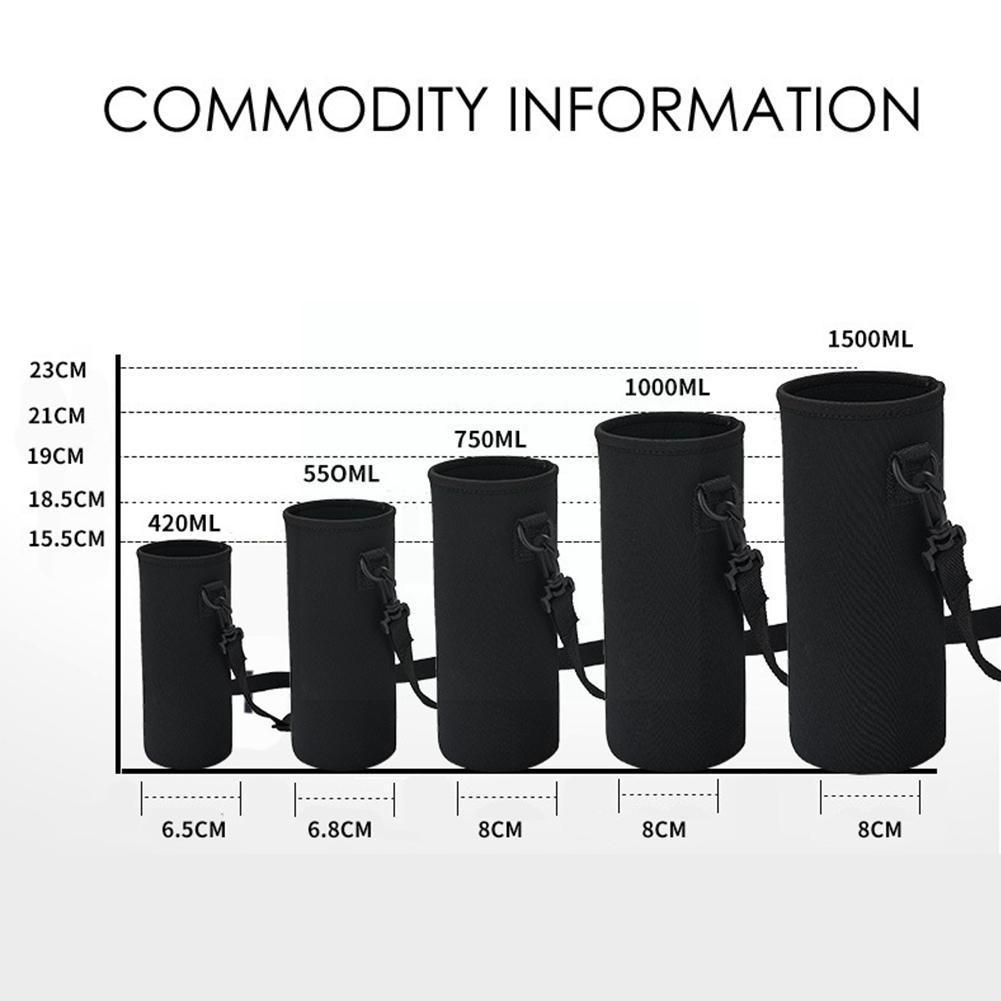 Portable Water Bottle Insulated Neoprene Holder Strap With Carrier Shoulder Bag Cover Strap Shoulder Bag Adjustable Case Po Q2T3