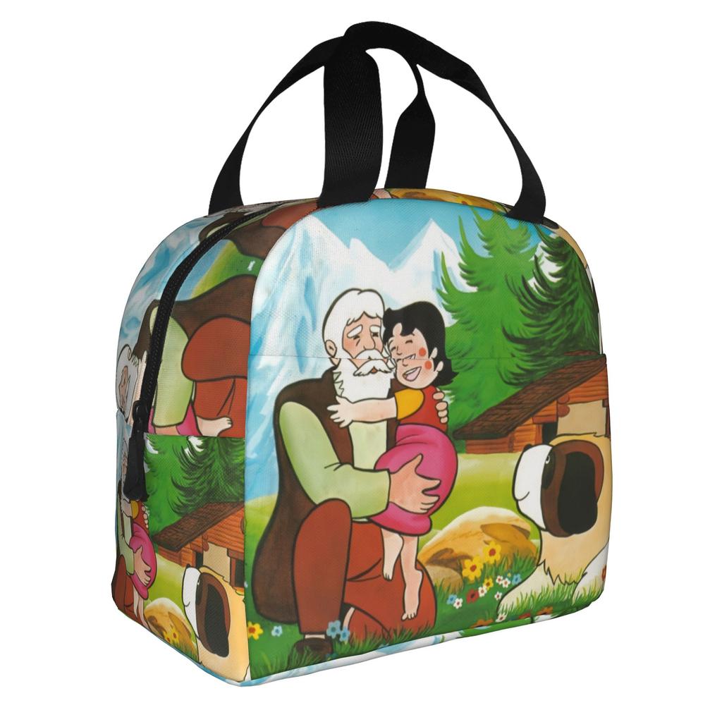 Anime Heidi Ragazza delle Alpi Fumetto Cartone Animato Riutilizzabile Pranzo Scatole Multifunzione Frigo Termico Cibo Isolato Pranzo Borsa Scuola