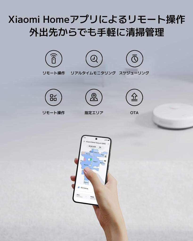 in July Xiaomi Robot Vacuum Cleaner S40C Powerful Suction Large Capacity Dust Box Water Tank Water Volume Adjustment LDS Laser Navigation System