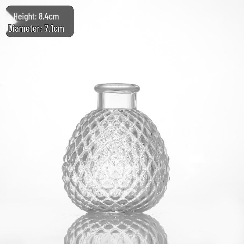 Retro Französisch-Amerikanische Mini-Glasvase für Trockenblumen & Grünzeug