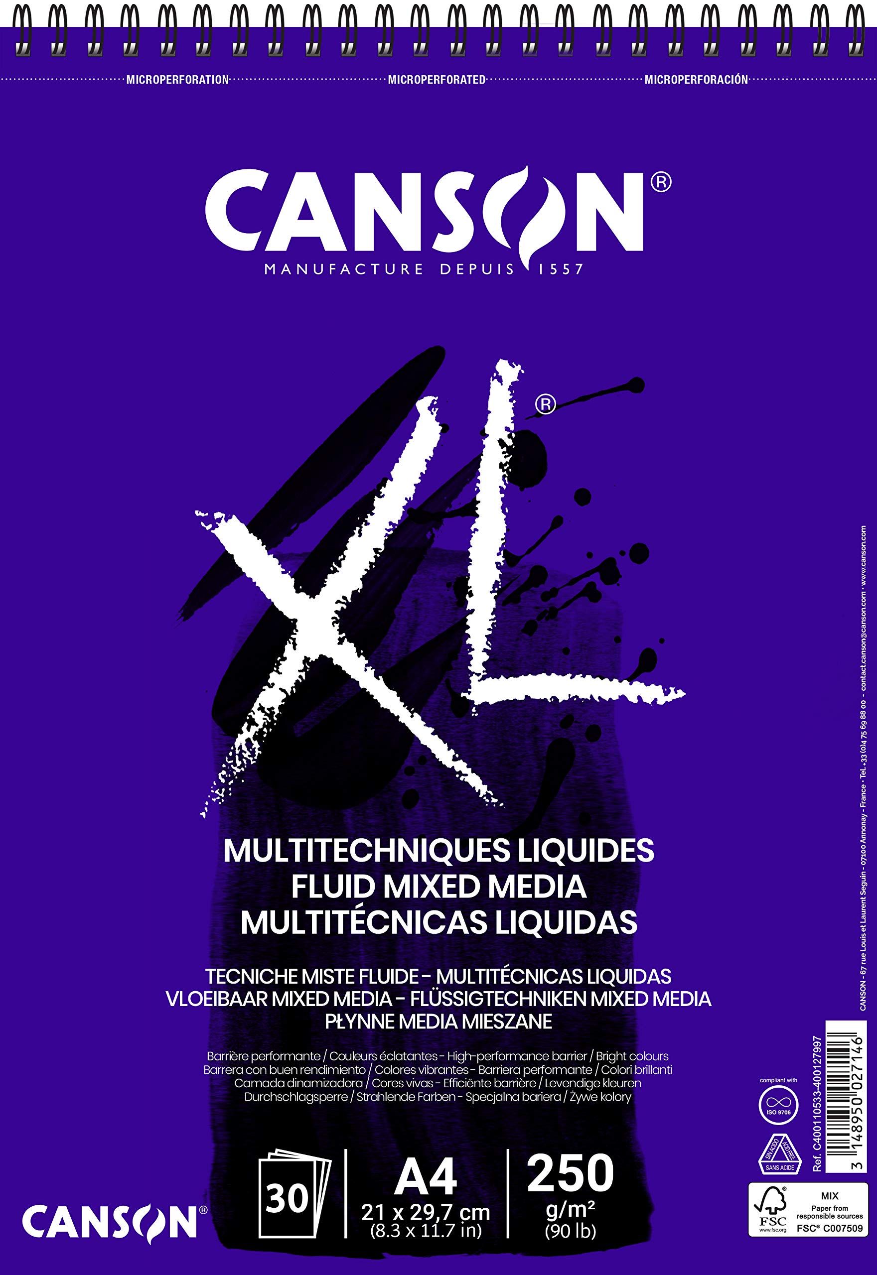 

Maruman Canson XL Fluid Mix Media A4 30 Sheets 110-533