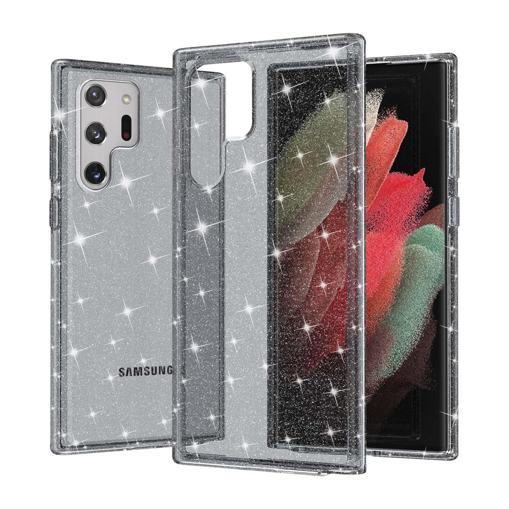Starry TPU Glitter Phone Case - Fits Samsung Galaxy S24 Ultra, S25, and S23+ - Transparent Terminator Design