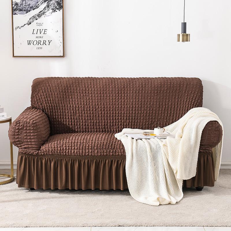 New Light Luxury Sofa Cover Seersucker Thickened Elastic Sofa Cover Anti cat Scratch All Inclusive Universal Cover Universal for All Seasons