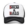 Retro Drum And Bass letter print baseball cap fashionable creative men's women's mesh snapback hat Breathable casual trucker hat
