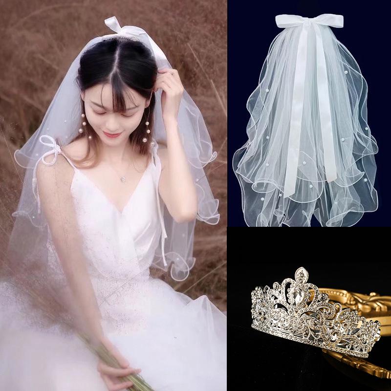 Feenwald Brautkopfschmuck Schleier Set - Perfekt für Hochzeit, Heiratsantrag oder standesamtliche Trauung.