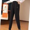 Women Thick Pants Winter Ankle Tied with Pockets Plush Liner Sport Pants Sweatpants Trousers