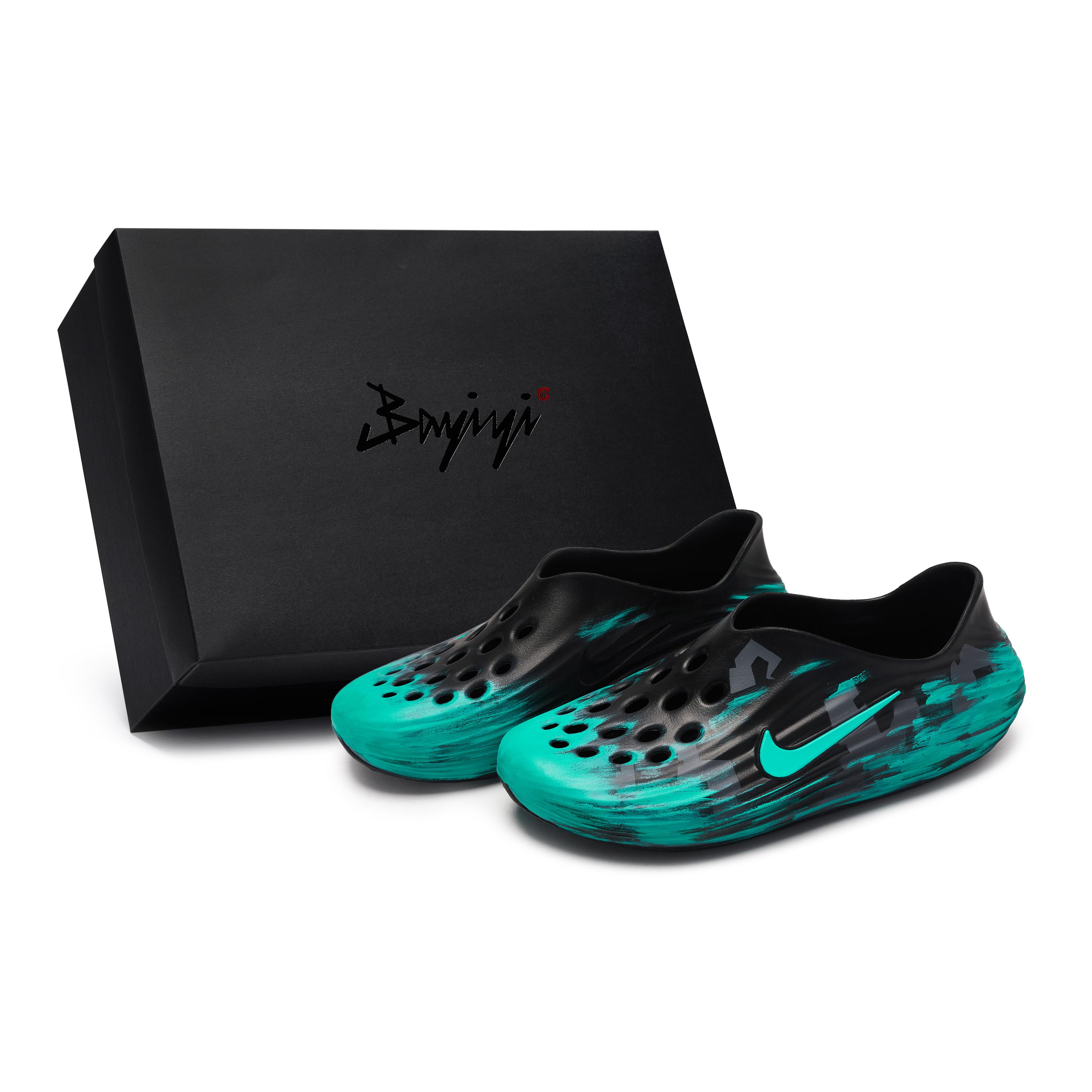 

Nike ReactX Rejuven8 811 Manufacturing, Abyssal Turbulence Blue Green, Special Shoe Box Clogs Unisex Black Blue Green HV5060-001(Team80-S-BOX) 40