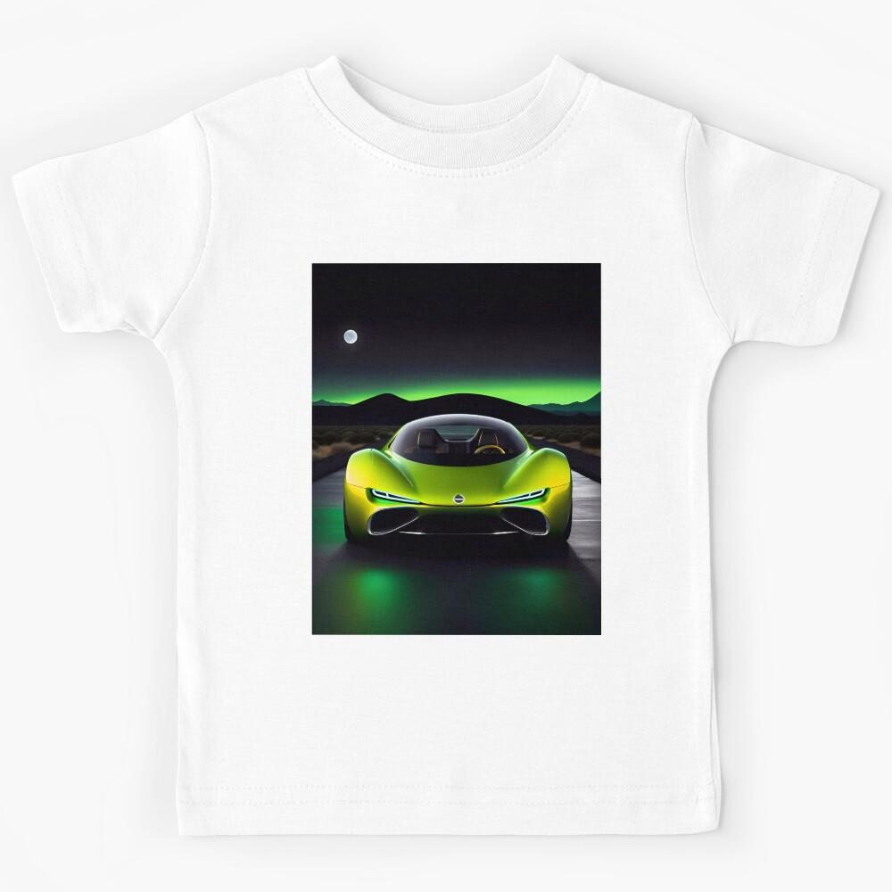 Cool Futuristic Electric Sports Car On A Alien Planet Kids T-Shirt 140