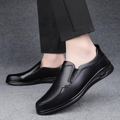 Men Winter Plush Snow Flats Genuine Leather Men Classic Loafers Male Comfortable Slip-On Shoe Mens Slip On Walking Shoes