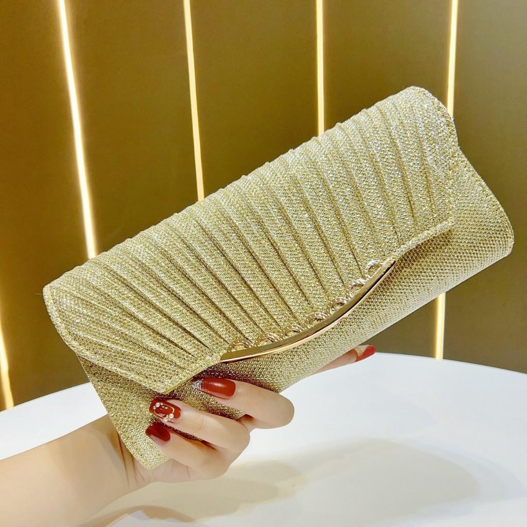 Pochette da sera con paillettes e chiusura magnetica per eventi formali e serate fuori