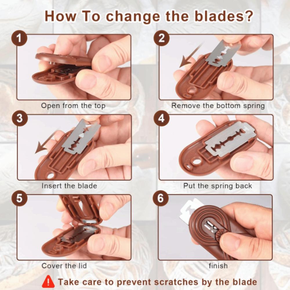 ABS Shell Handle Dough Scoring Slicer Stainless Steel Part Sourdough Baking Accessories