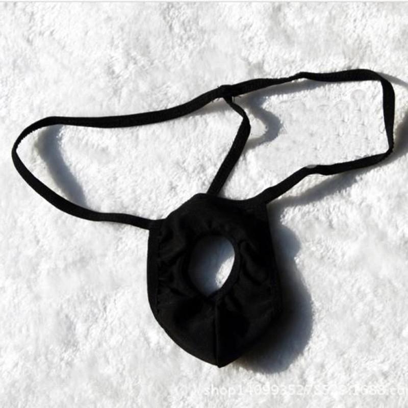 Sexy Men Lingerie Underwear T-back Open Front Bugle Pouch G-String Thong Briefs