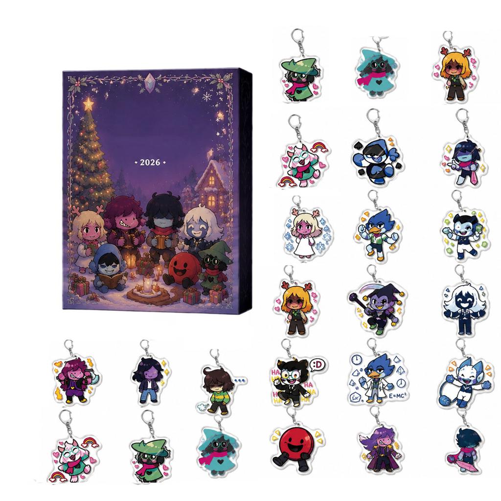 Pack 2D Acrylic Keychain Christmas Advent Calendar Surprise