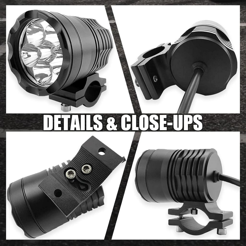 Motorcycle Driving Lights 12-60V 40W 3600LM LED Fog Lights for ATV UTV Bike Car Truck Boat Forklift Waterproof LED Spotlights with 6 Light Beads High