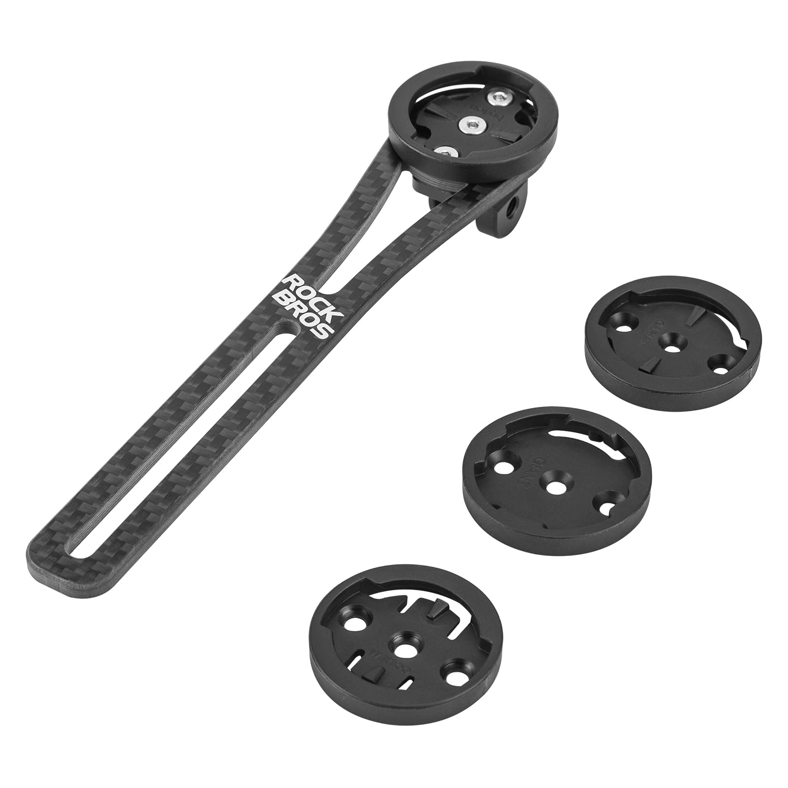 

ROCKBROS Carbon Fiber Cycling Computer Mount Bracket for GoPro Action Bike Light Easy Installation Garmin, Bryton, Wahoo, Giant, IGS, GPS, Cameras,