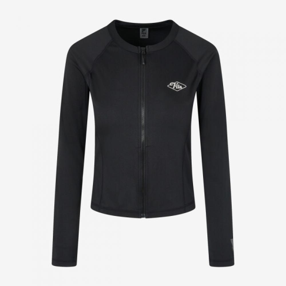 Fila Укороченная футболка с молнией для плавания Черная Fs2rth2451f Blk blacks/W80