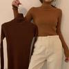 Women's Turtleneck Base Layer Autumn Winter Sweater Slim Fit Knitted Versatile Top