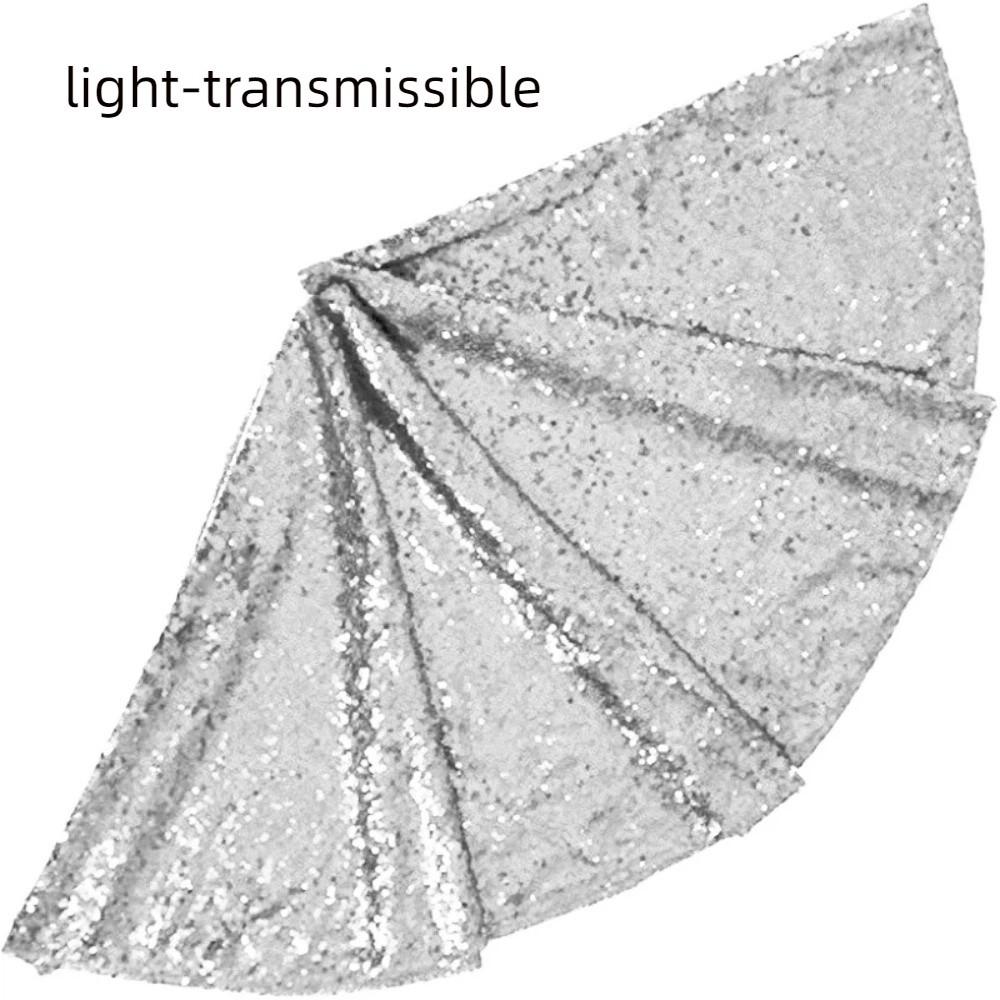 

60/90/120cm Sequins Christmas Tree Skirts Glitter Xmas Tree Foot Cover Christmas Tree Mat Birthday 60cm серебряный