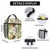 Plant Mushroom Pattern Insulated Lunch Bag for Kids School Cooler Thermal Food Box Tote Leakproof Lunch Boxes Container