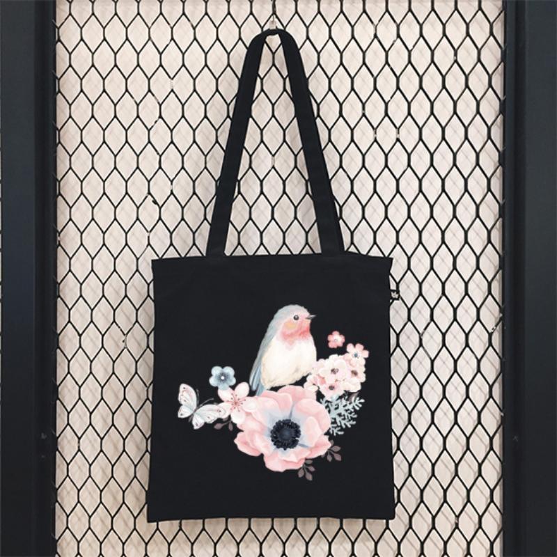 Tote Bag Cartoons Anime Bags Shopping Bag Canvas Shopper Bag Reusable Tote Bag Handbags Shoulder Bags Collapsiblet Custom Bag