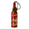 Regal Tidings Glass LED Bottle - Santa Sleigh Red
