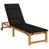 Sun Lounger Cushion GEMERT 100percent  Polyester Black