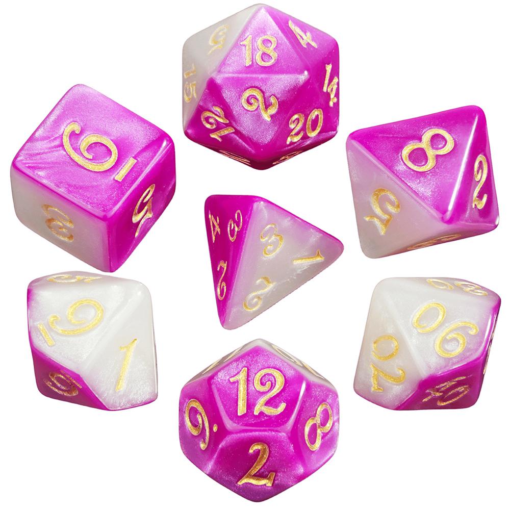 7pcs Splic Colors Game Dice DND Polyhedral Dice Set for DND RPG Table Board Role Playing Games