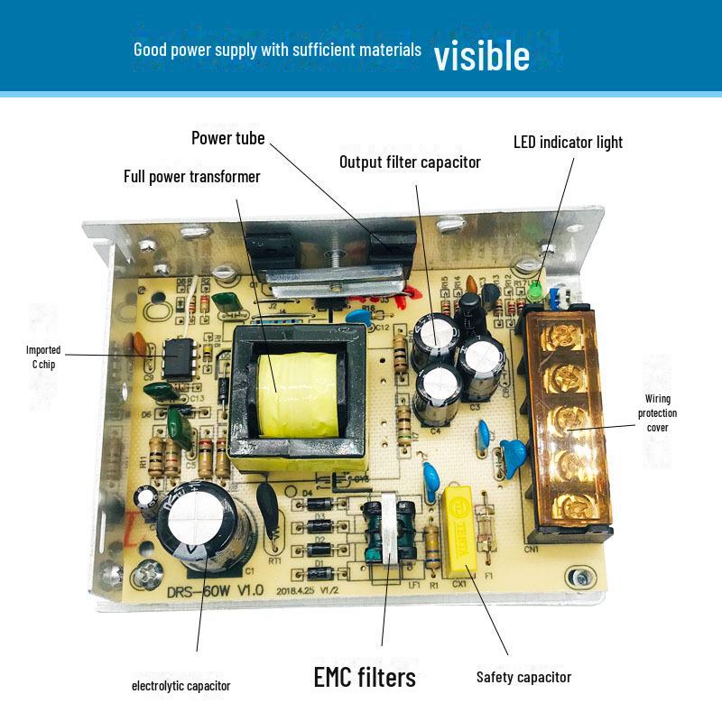 220V na 24V 2A 50W Spínaný napájecí zdroj AC-DC Měnič LED Adaptér