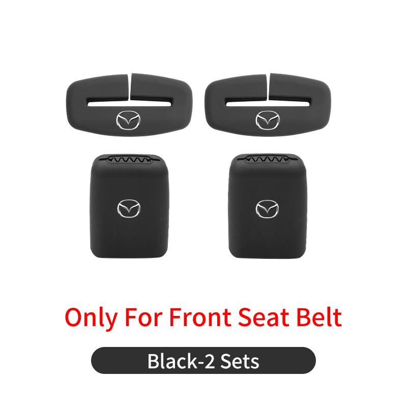 4PCS Silicone Car Seat Belt Buckle Clip Covers Front Seat Accessories For Mazda 2 3 5 6 CX5 MX-5 CX7 CX3 CX-30 CX-50 MX-30 IUE2