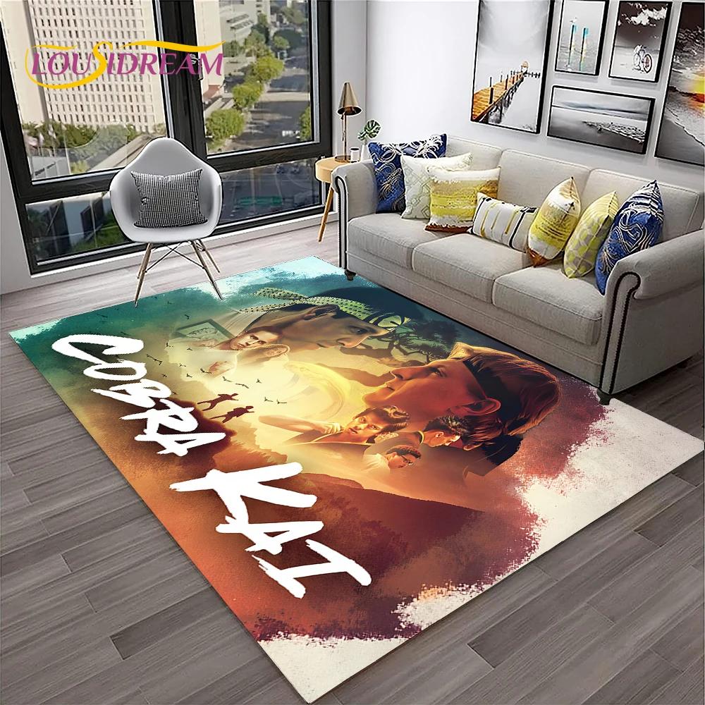 3D Cobra Kai Amanda TV Karate HD-Teppich für Zuhause, Wohnzimmer, Schlafzimmer, Sofa, Fußmatte, Dekor, Kinderspielbereich, Teppich, rutschfeste Bodenmatte