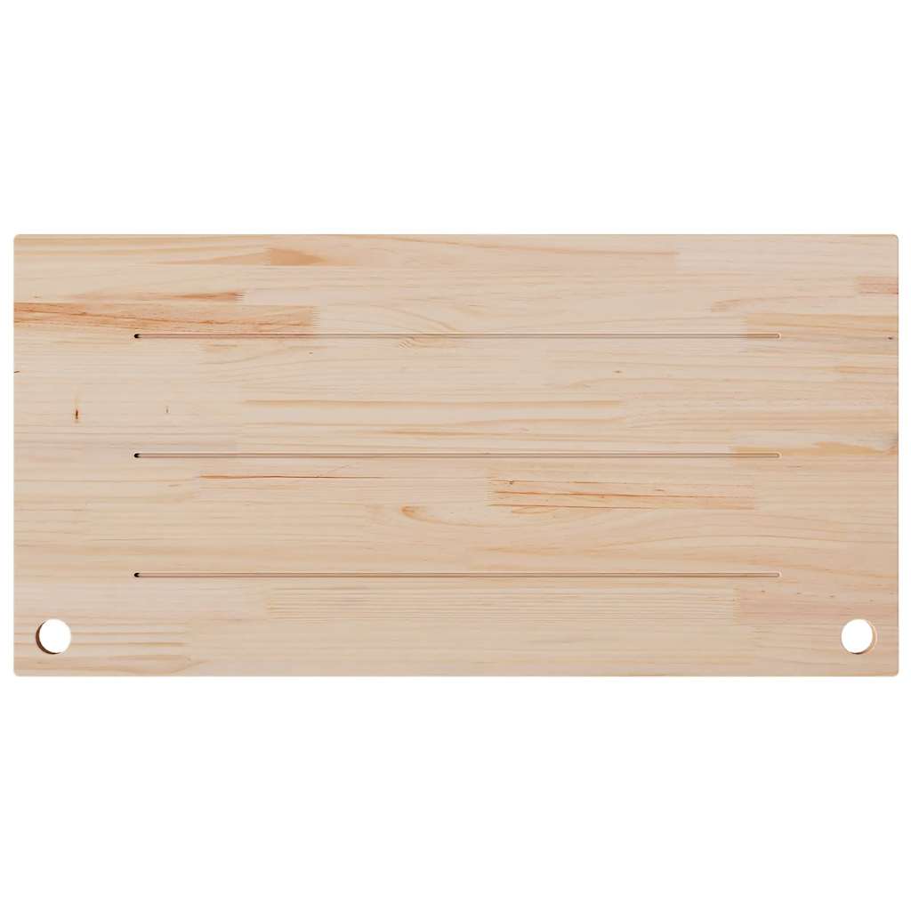 Blat Biurka, Biały, 110X60X2,5 Cm, Lite Drewno Sosnowe