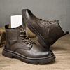 FashionPunk Style Motorcycle Boots for Men Retro Style Leather Male Sneakers Fashion Brand Men Casual Shoes Comfortable Man Ankle Boots
