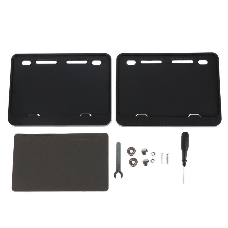 1Pcs Car License Plate Hollow Solid Double-Layer Motorcycle License Plate Frame Carbon Grain Resin License Plate Frame