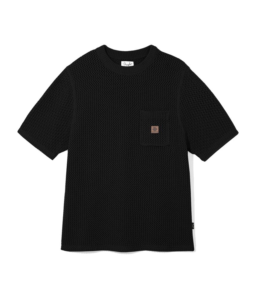 PHYSICAL DEPARTMENT Pocket Mesh Knit Ss Black