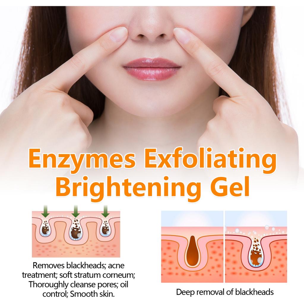 Orange Exfoliating Gel with Salicylic Acid Deep Cleansing Blackhead Remover Pore Minimizing Oil Control Brightening Peeling Gel