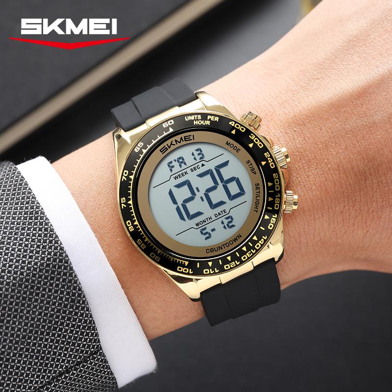 Skmei 2592 Hot Sell Top 10 Brand Mens Digital Watch Original Silicone Band Water Proof Chronograph in Stock Sports Watch Factory