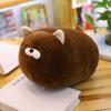 Cute Round Ball Shape Fat Lazy Cat Plush Toy Stuffed Cartoon Aniamls Likelike Bread Toast Cat Husky Shiba Inu Dog Throw Pillow
