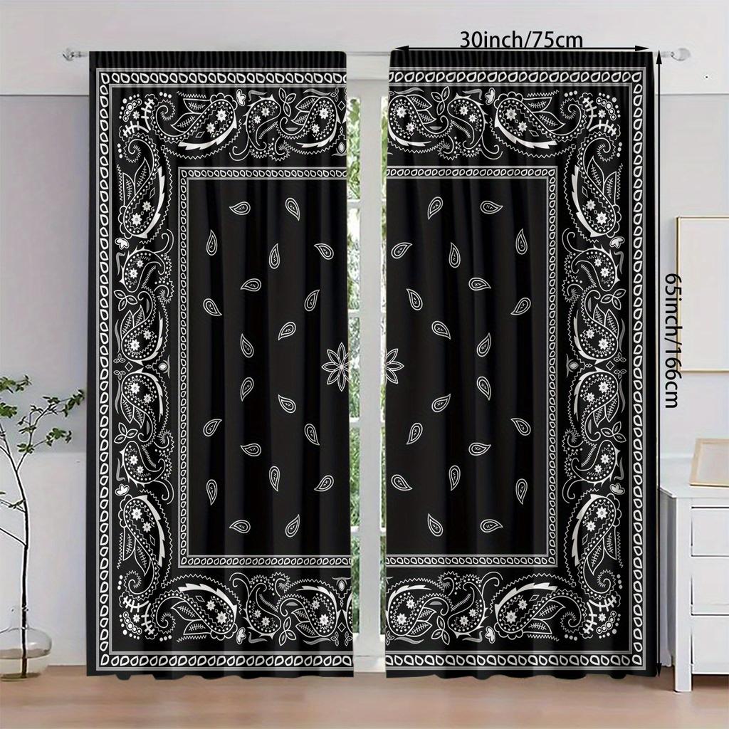 Light Filtering Two Pieces Made Polyester Material Featuring High Definition Digital Printing Patterns These Curtain Vintage Of Washable
